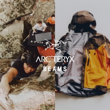 為紀念〈BEAMS〉創立50週年與〈ARC'TERYX〉合作25週年，特別推出週年紀念聯名系列。 以日本「紅葉」為靈感，打造限定聯名單品。
