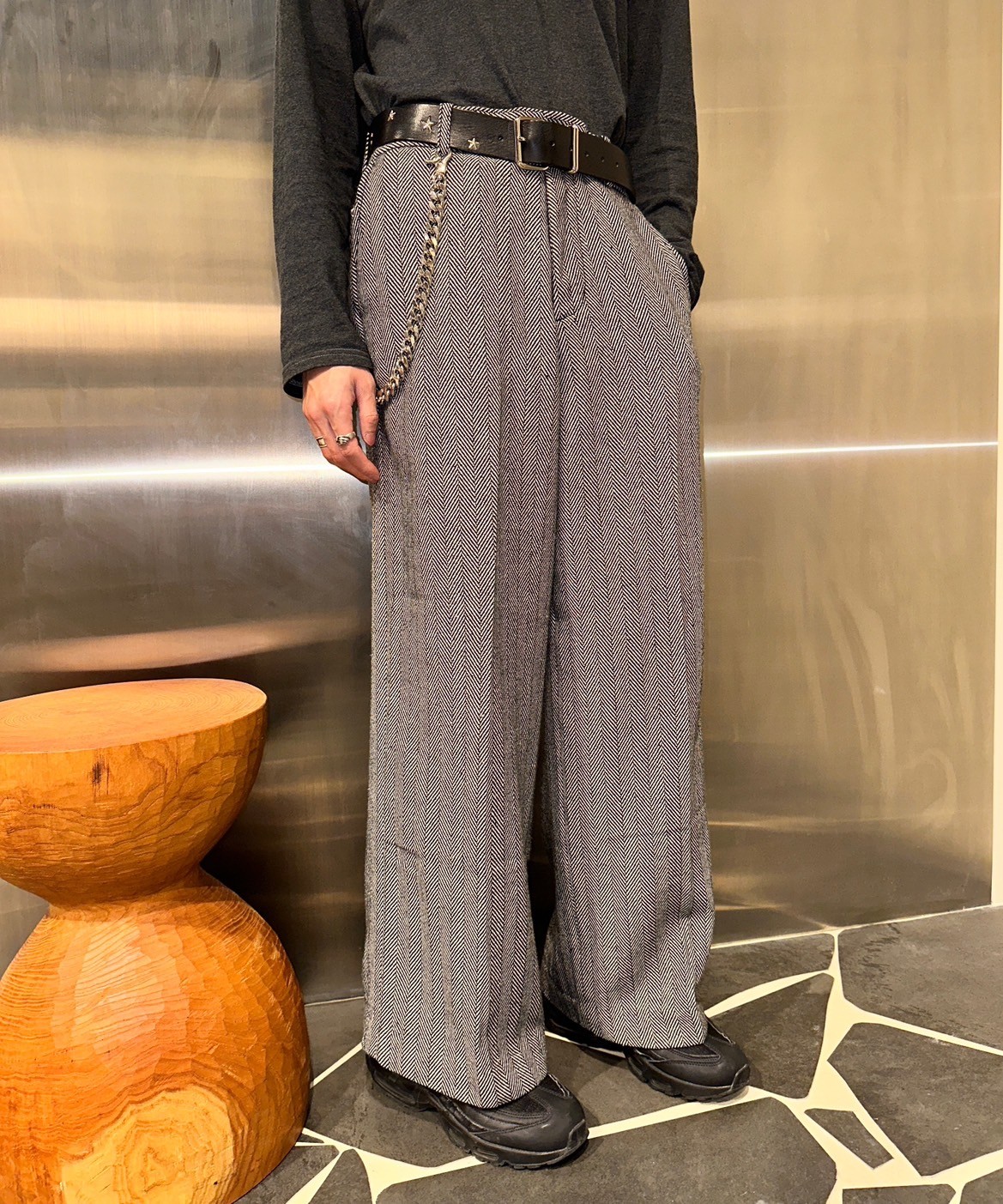 パンツ VAPORIZE / Herringbone Wide Slacks VAPORIZE / Herringbone Wide Slacks